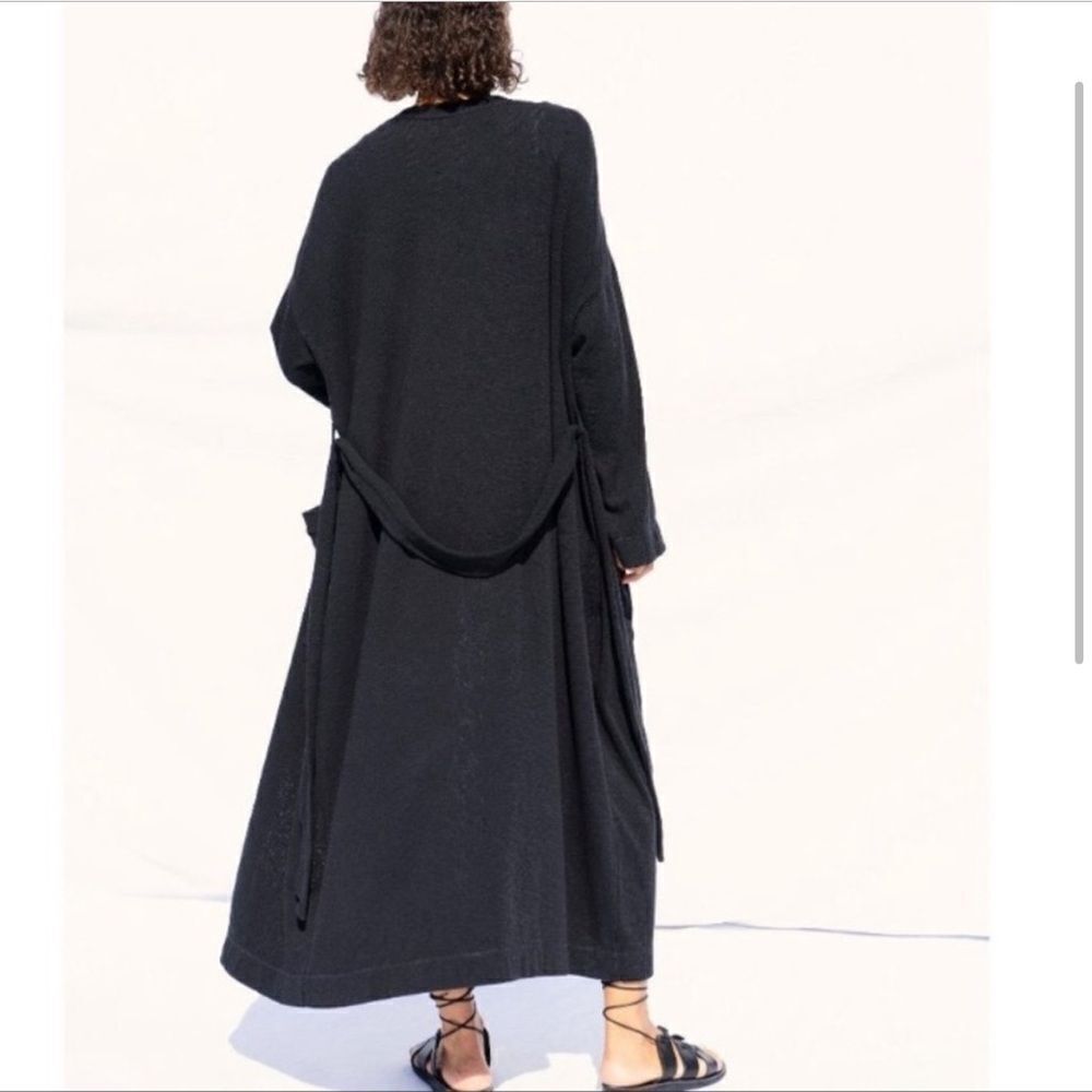 Free People Beach Golden Sands Longline Cardigan Cover Up Black - Picture 10 of 10